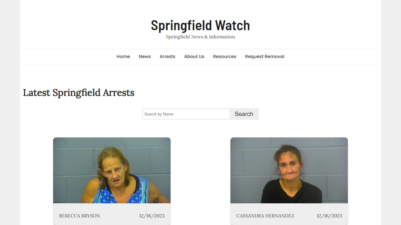 Springfield Watch || Arrest Mugshots From Greene County, MO